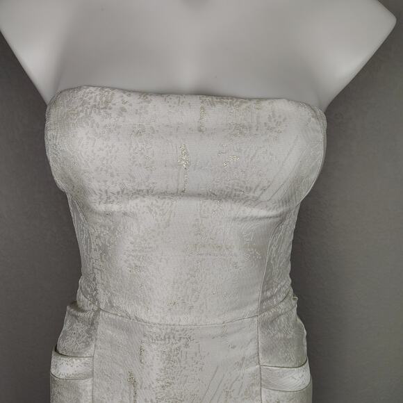 Reformation Liliwen Mini Dress Detachable Train Ivory Train Size 0 Wedding Bride - Picture 13 of 16